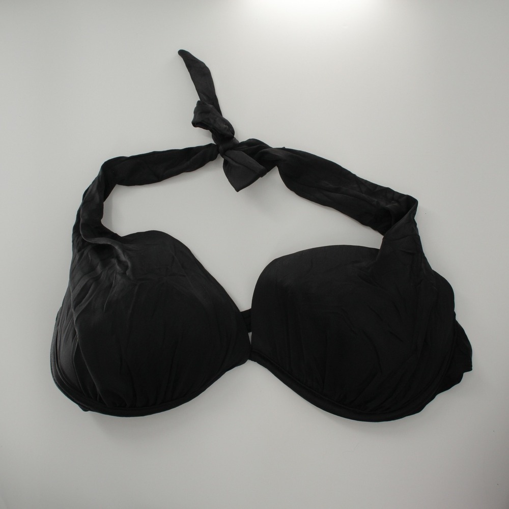 Venus Women's Black Halter Push Up Bikini Top Size 30DD